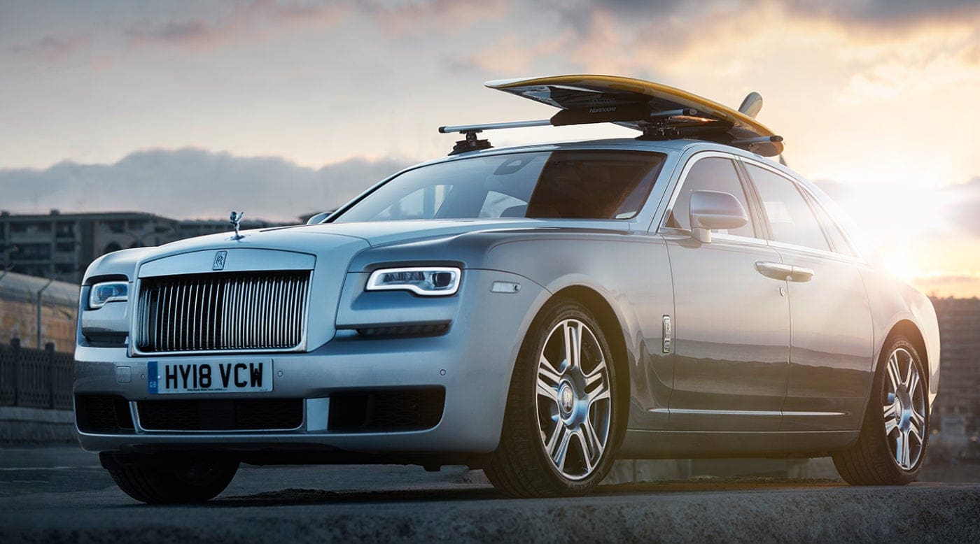 Rolls Royce Ghost With Surf Racks Stars In France