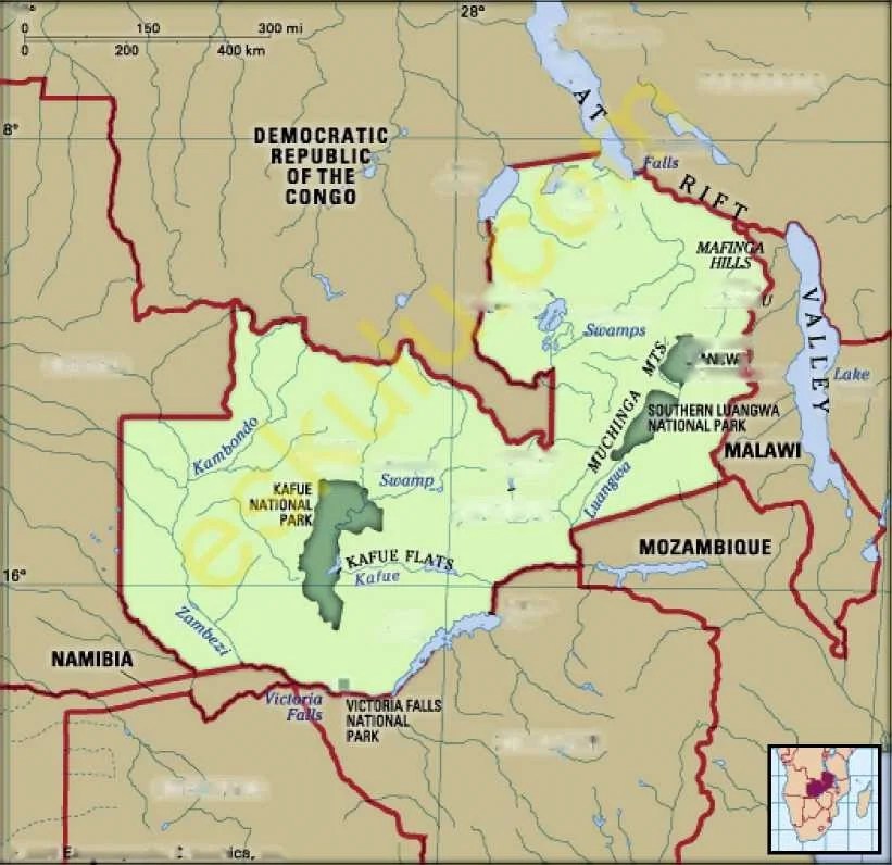 Fishing in Zambia: A Cultural and Economic Journey. A map showing major fisheries of Zambia.