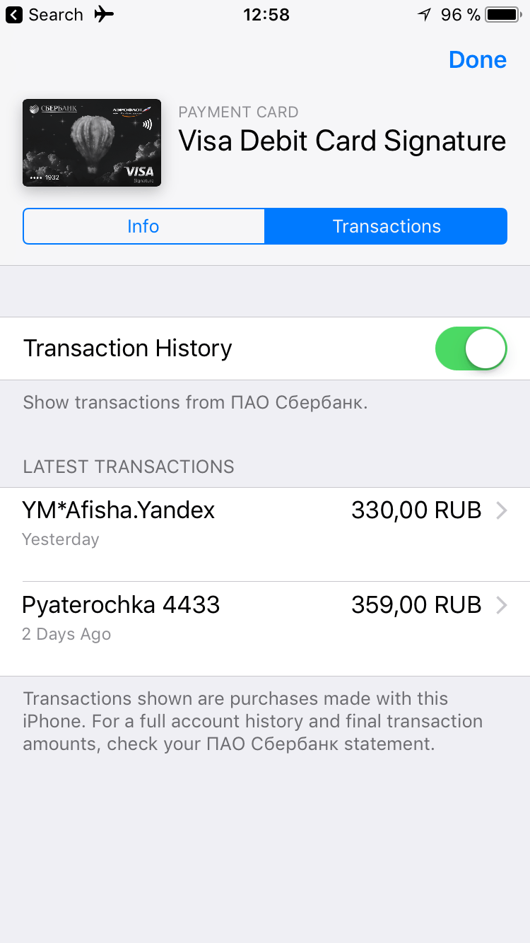 Analysing apple pay transactions