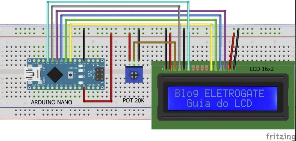 Arduino Lcd Display Circuit Diagram