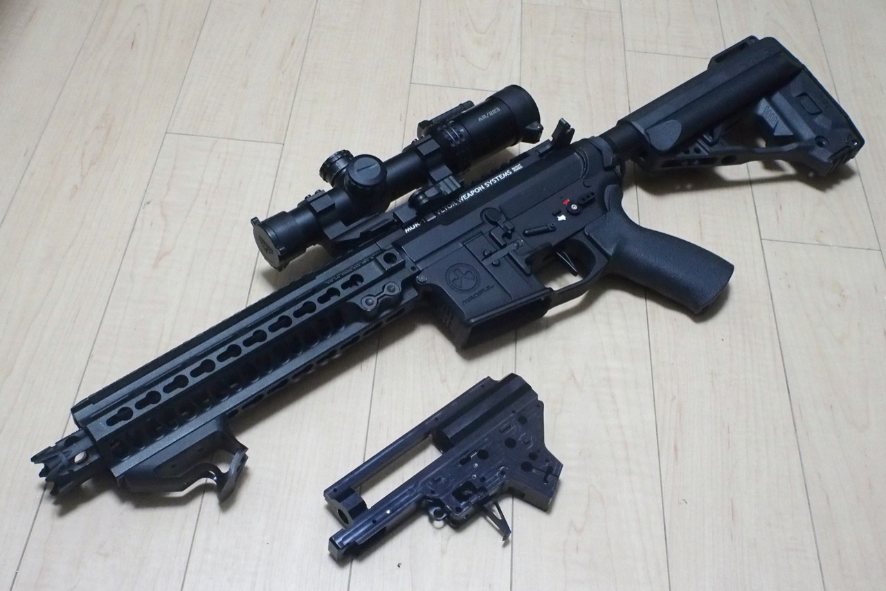 RETRO ARMS CNC Split gearbox Ver.2とBTC Chimera MK2 FET for V2
