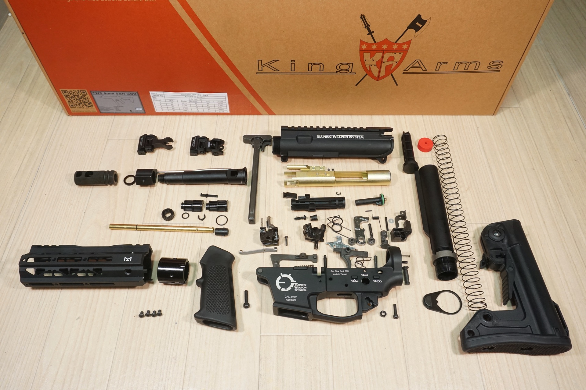 KingArms TWS 9mm GBB SBR JASG認定モデルの分解レビュー