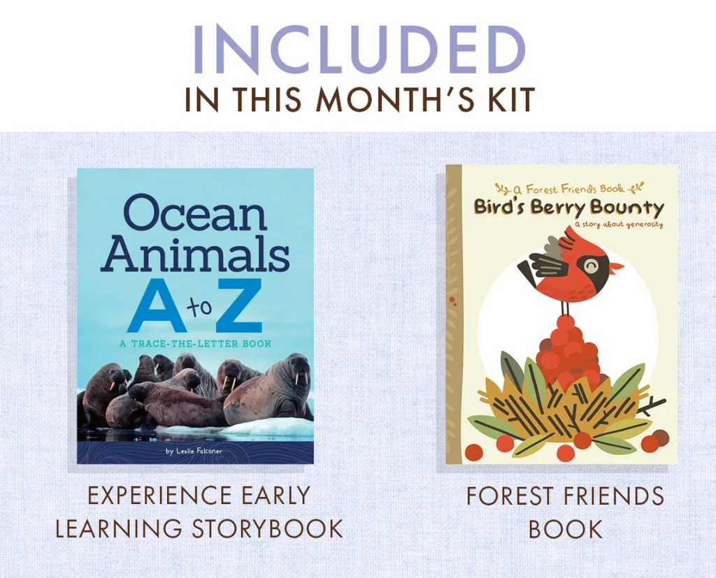 2 storybooks included in the Ocean Dive preschool kit from Experience Curriculum