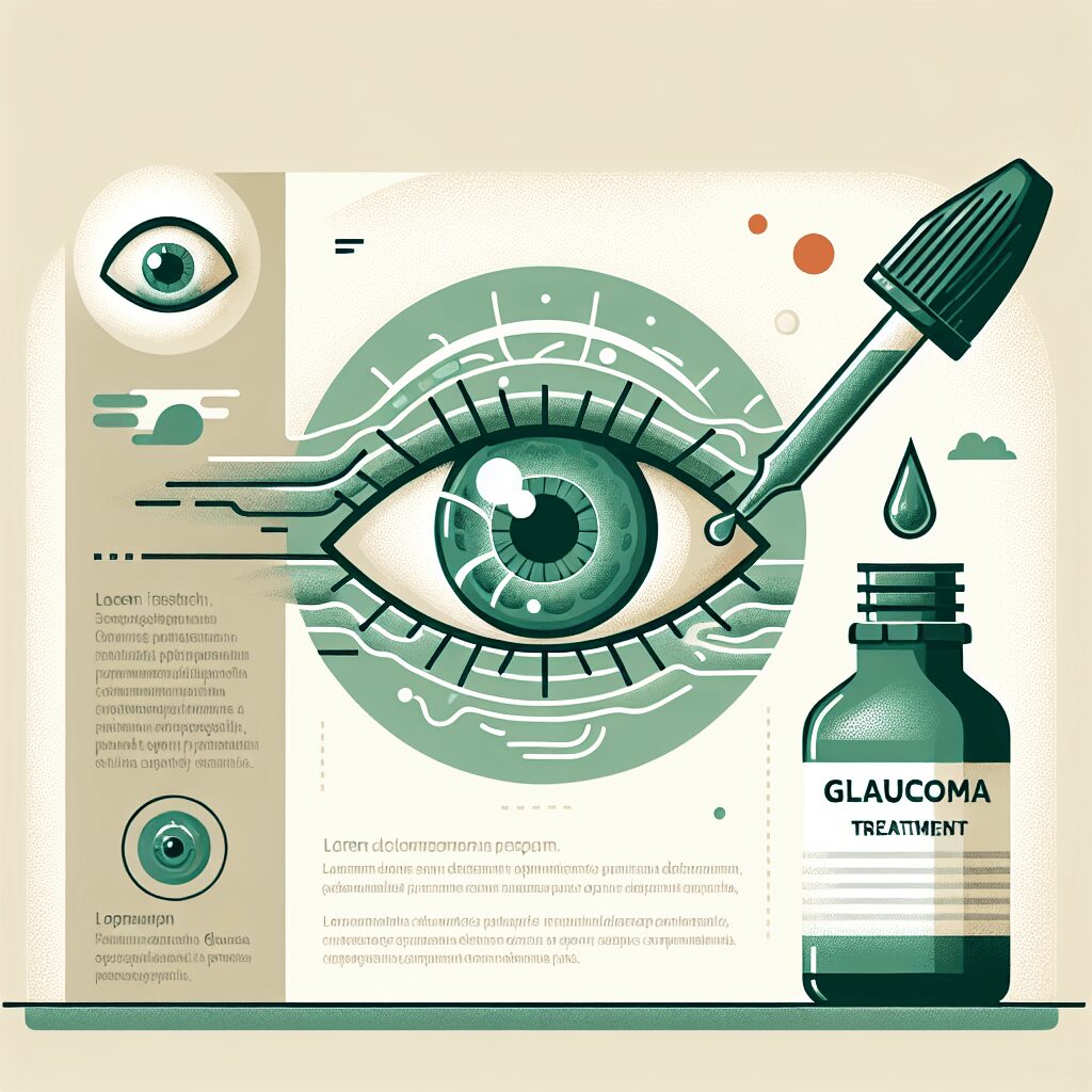 glaucoma treatment flat illustration style
