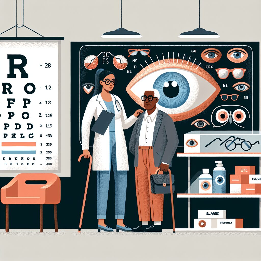 ocular health flat illustration style