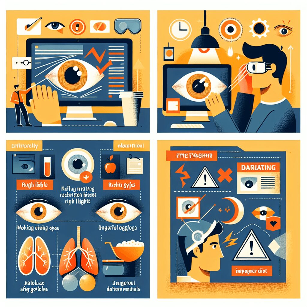 Risk factors for eyes flat illustration style