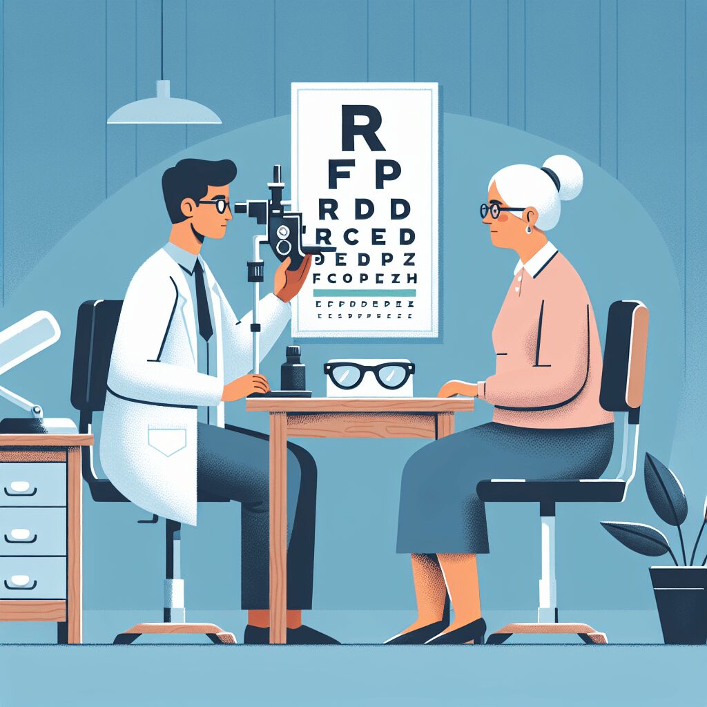 Vision test flat illustration style