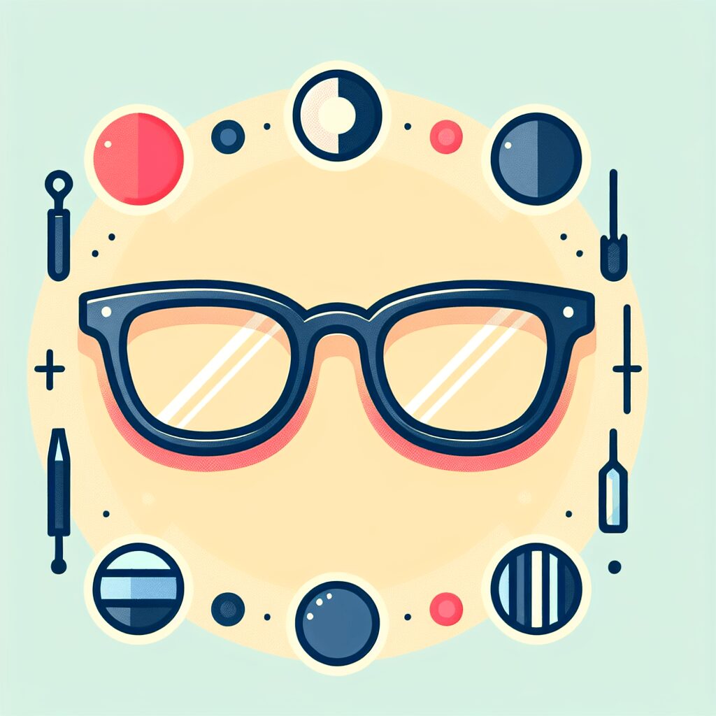 Spectacles flat illustration style
