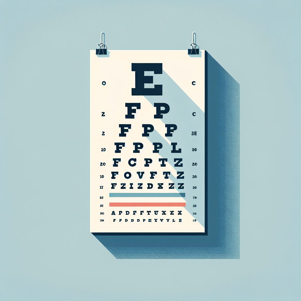Vision chart flat illustration style