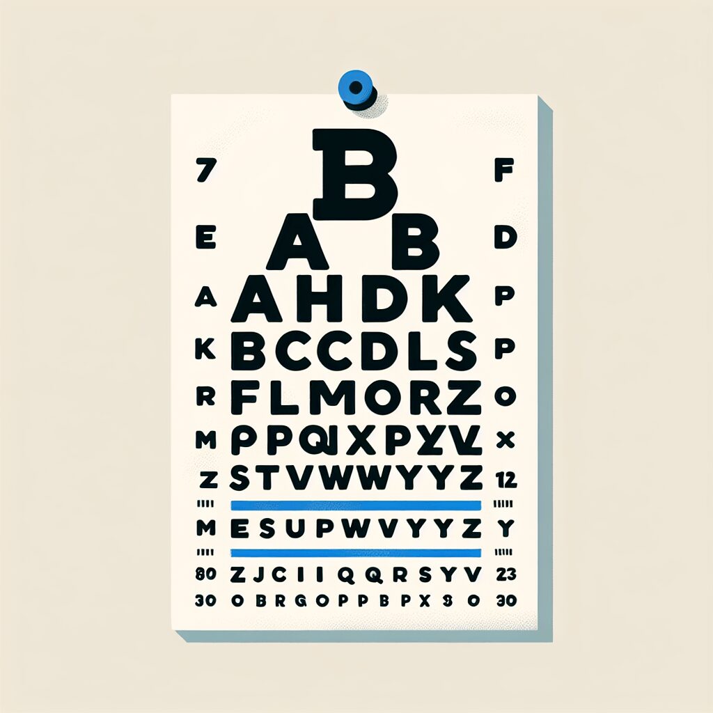Vision chart flat illustration style