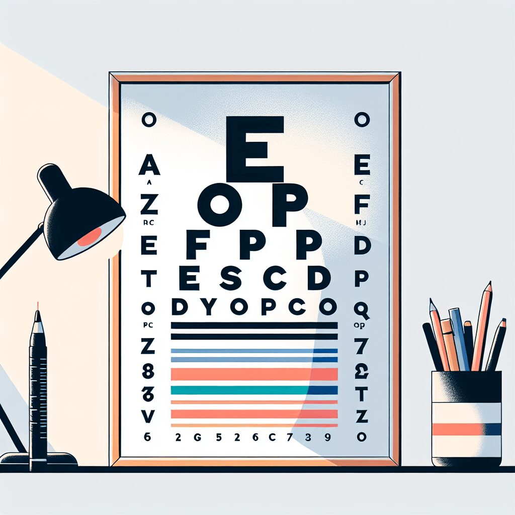 Vision chart flat illustration style