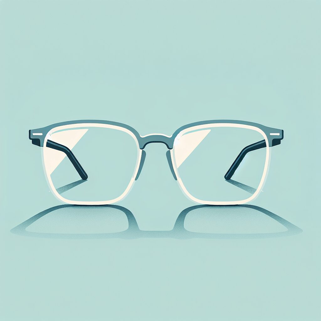 Budget glasses flat illustration style