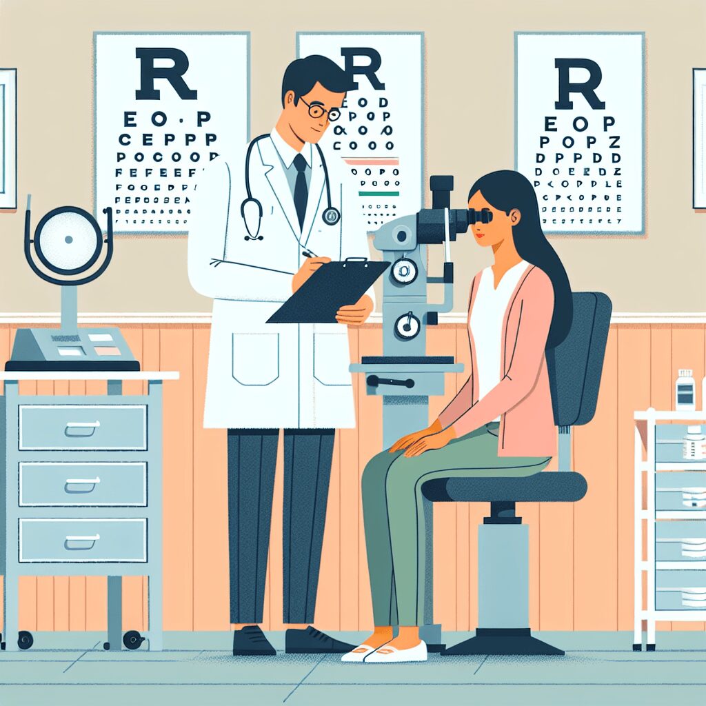 Vision check flat illustration style
