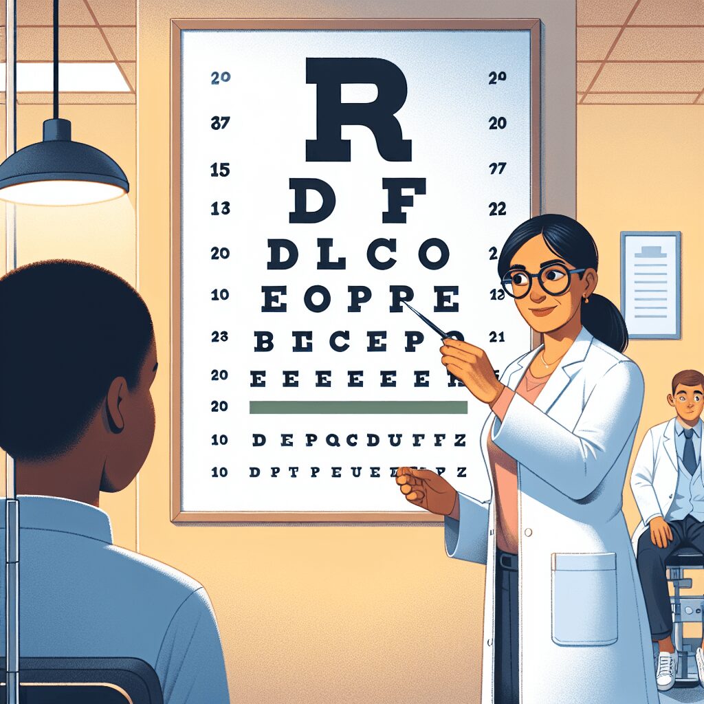 Vision test flat illustration style