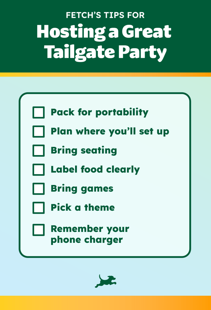 Checklist of tips for hosting a successful tailgate party