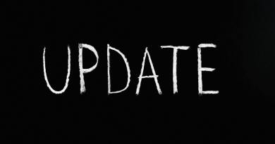 update lettering text on black background