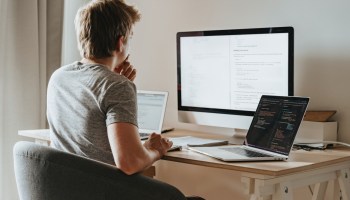 CMS Vs LMS: a developer is working with a CMS