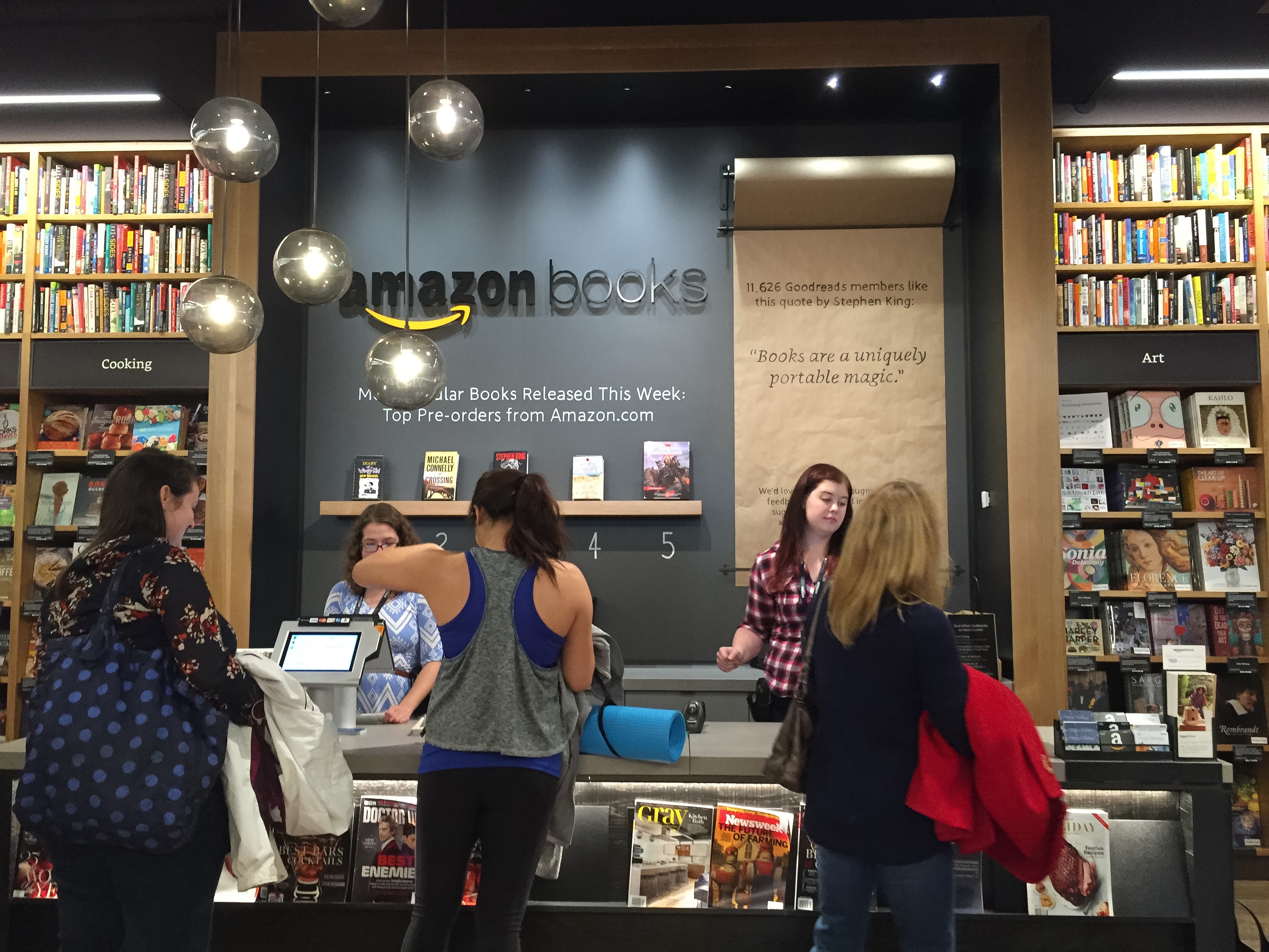 Amazon Books and the art at University Village, Seattle Get Going