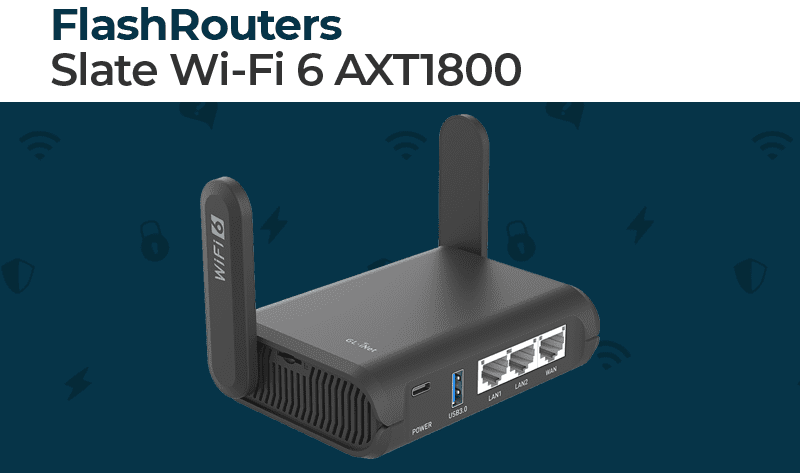 Explore the Slate Wi-Fi 6 AXT1800 Router by FlashRouters