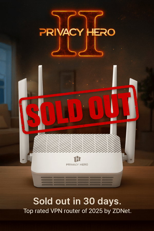 Privacy Hero 2 VPN Router: VPN Security Sold Out in 30 Days With FlashRouters