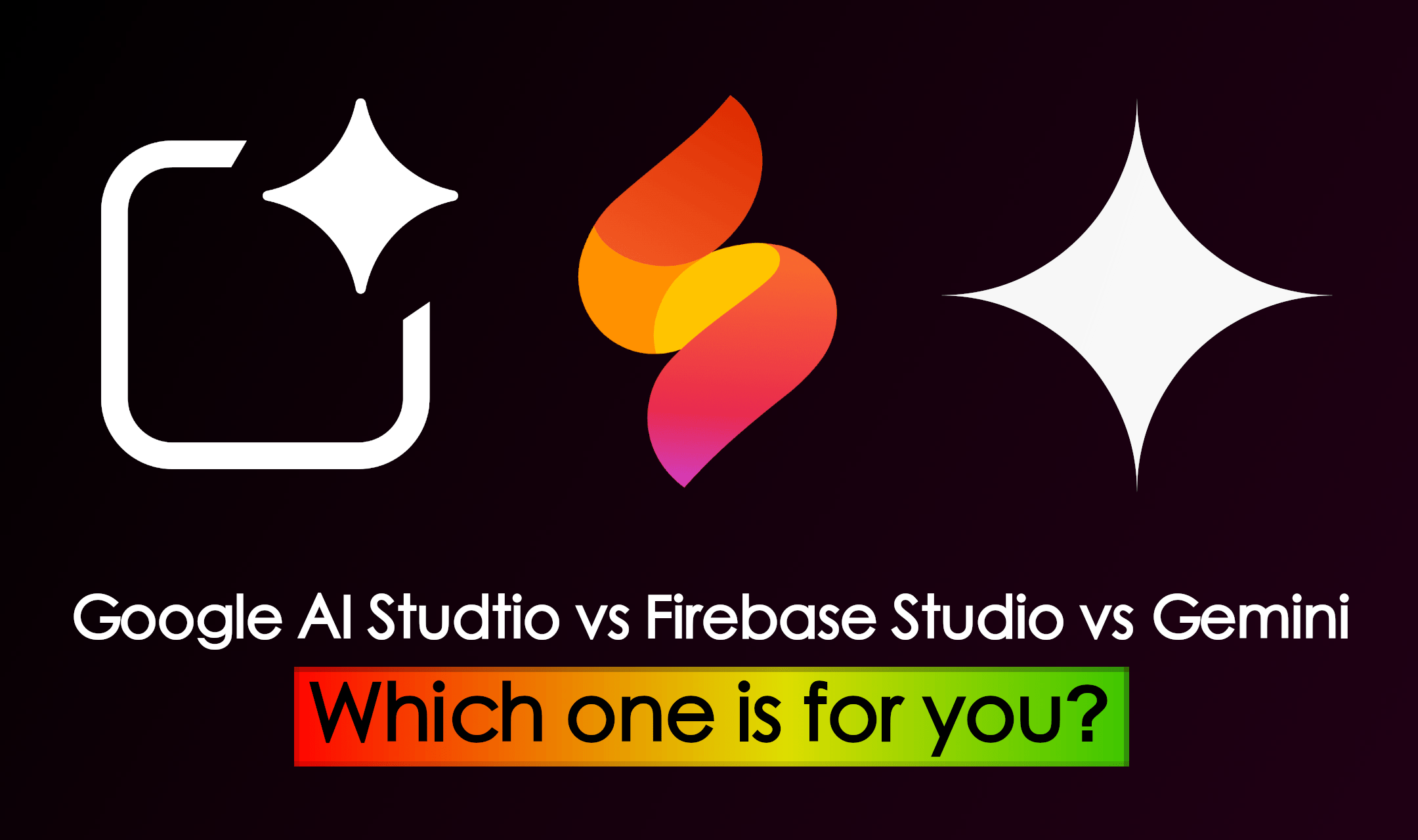 google ai studio vs firebase vs gemini