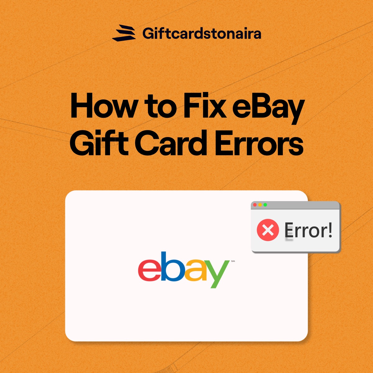 How to Fix eBay Gift Card Errors