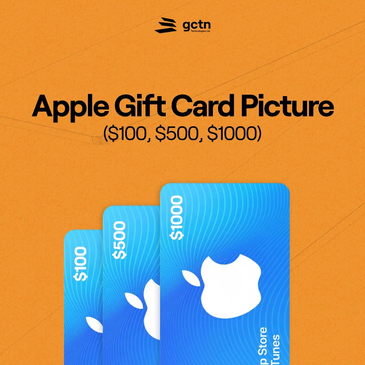 Apple Gift Card Picture ($100, $500, $1000)