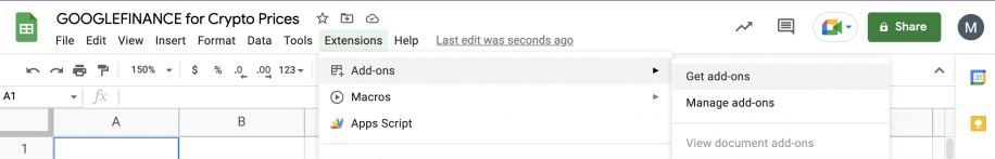 How to Use CRYPTOFINANCE Add-On for Google Sheets | Layer Blog (1) How to Use CRYPTOFINANCE Add-On for Google Sheets | Layer Blog (1)