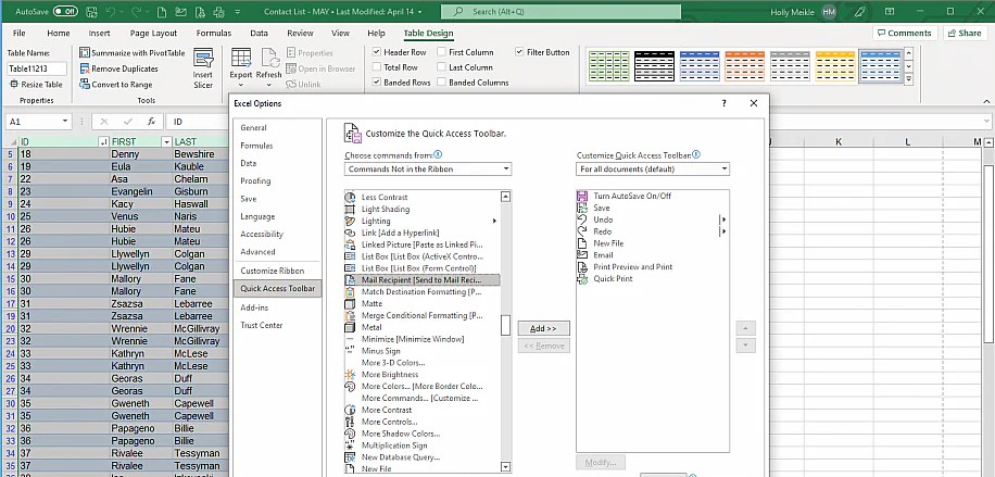 How to email an excel spreadsheet (multiple solutions)