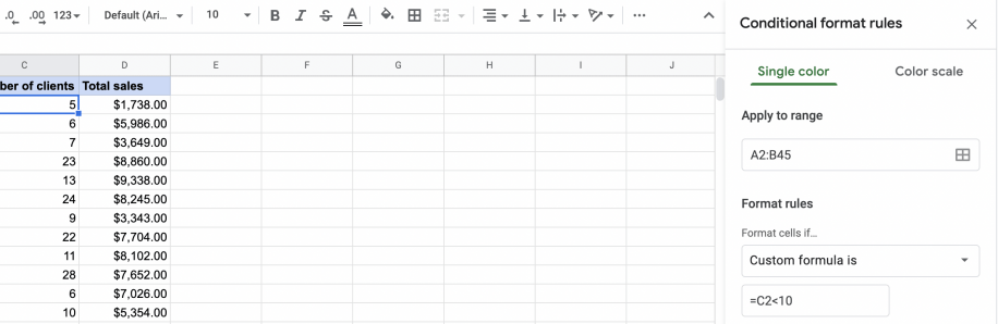 Conditional Formatting in Google Sheets (Complete Guide) | Layer Blog (15) Conditional Formatting in Google Sheets (Complete Guide) | Layer Blog (15)