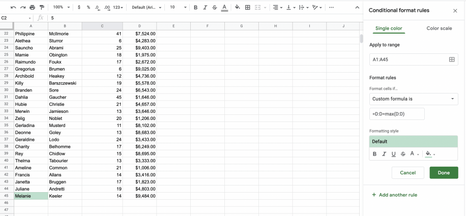 Conditional Formatting in Google Sheets (Complete Guide) | Layer Blog (18) Conditional Formatting in Google Sheets (Complete Guide) | Layer Blog (18)