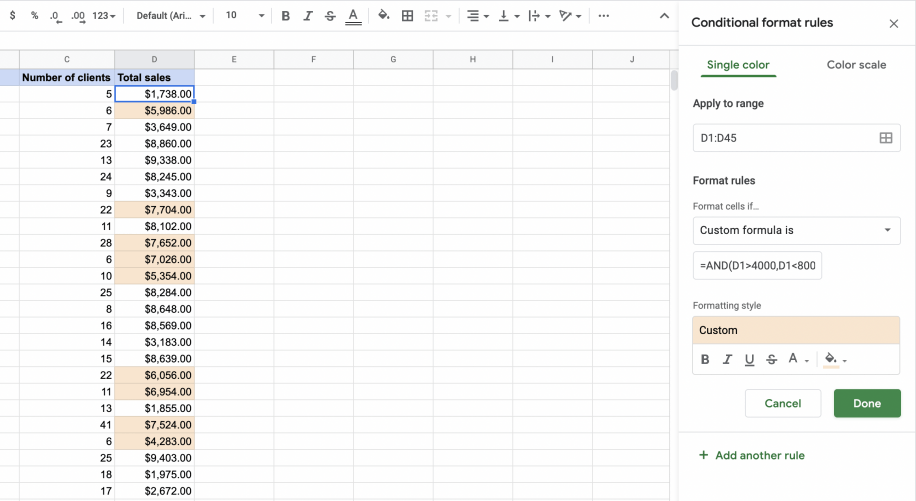 Conditional Formatting in Google Sheets (Complete Guide) | Layer Blog (13) Conditional Formatting in Google Sheets (Complete Guide) | Layer Blog (13)