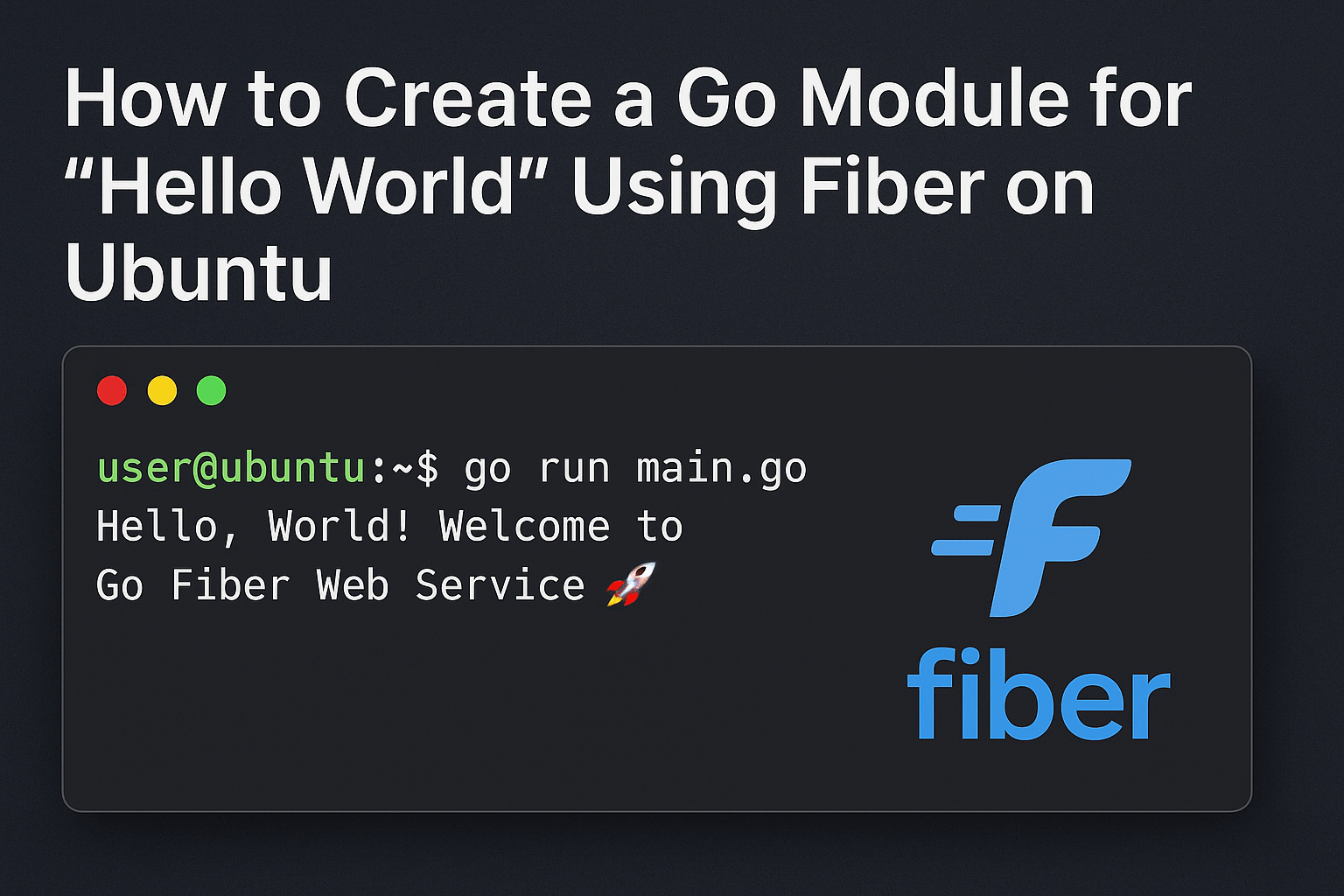 How to Create a Go Module for “Hello World” Using Fiber on Ubuntu