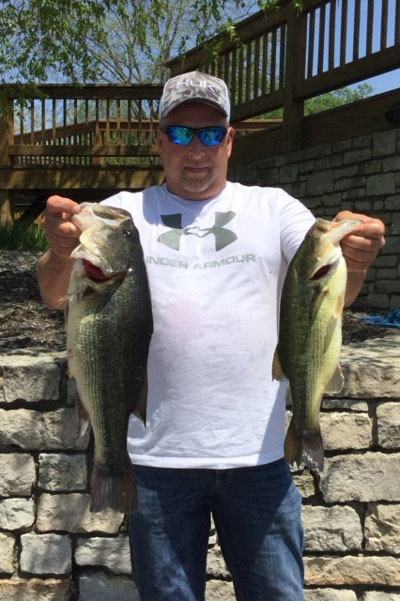Mike Toht holds his catches