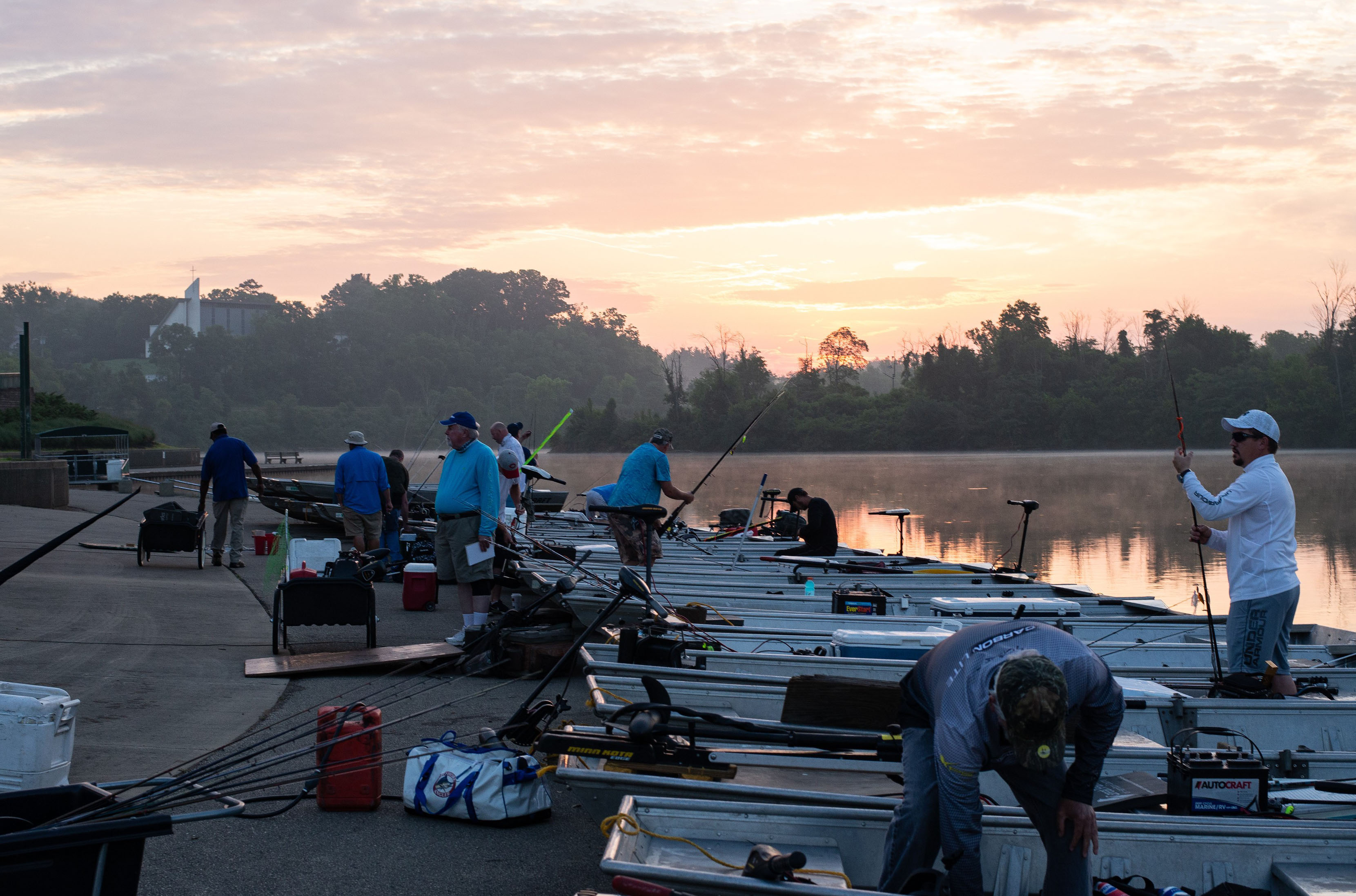 July 14 Bass Series Anglers at Sunrise