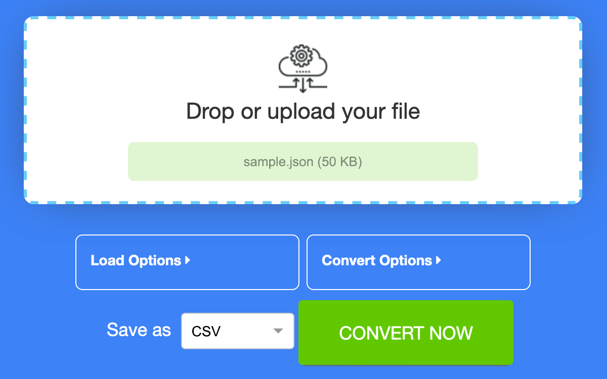 Convert JSON To CSV - Online And Free Image Conversion
