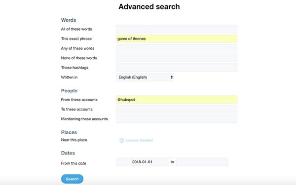 How To Use Twitter S Advanced Search