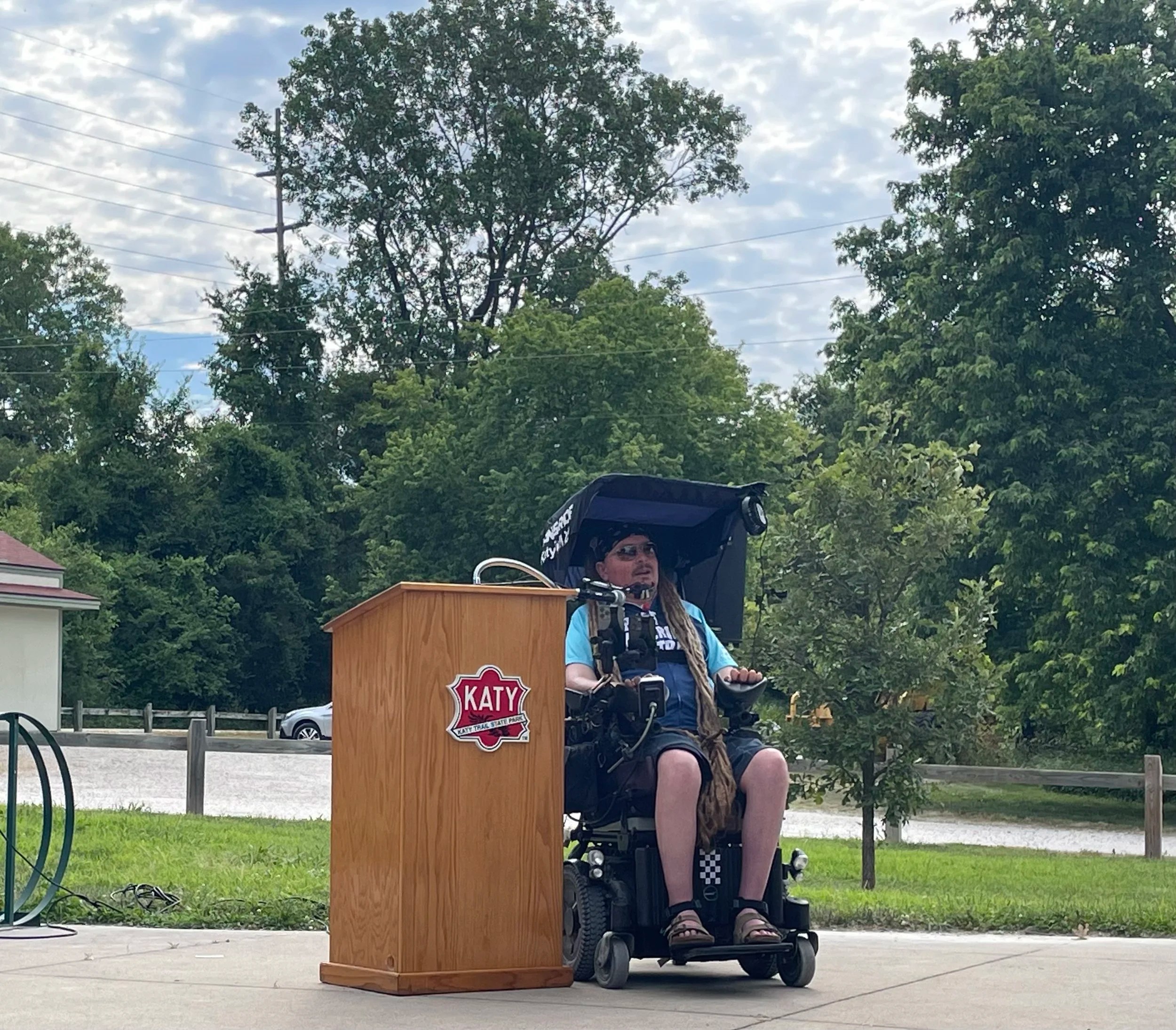  Talking about what rail trails mean to me. 