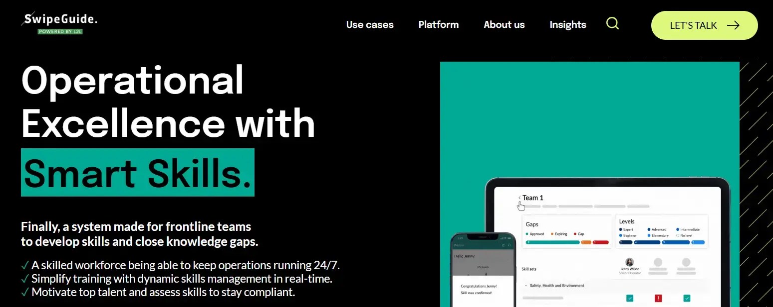 The Frontline Skills Management Software By Swipeguide - Premium Gradient Background Gallery - Mobile