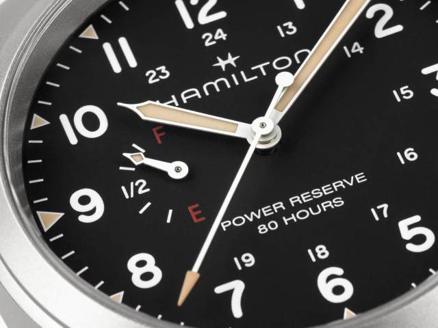Dial Hamilton Khaki Field Mechanical Power Reserve