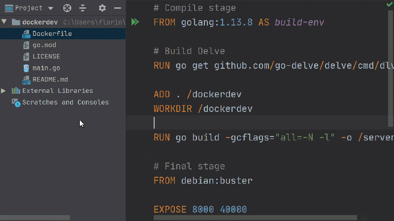 Debugging A Go Application Inside A Docker Container The Goland Blog - Best Sunset Images in Mobile