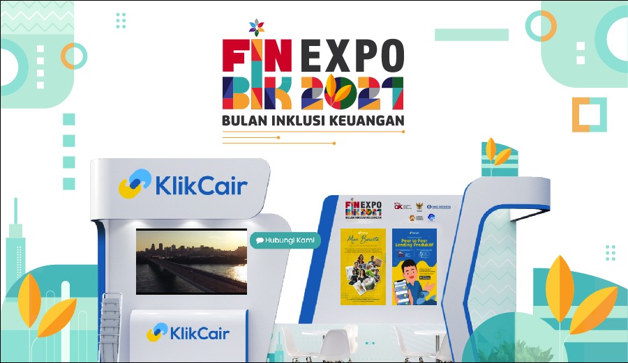 Tampilan booth virtual KlikCair di FIN EXPO BIK 2021