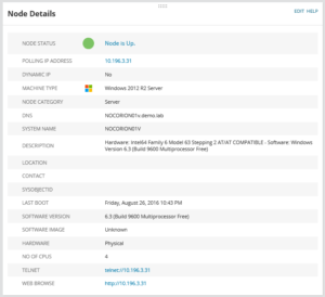 Orion Server Managed via Agent