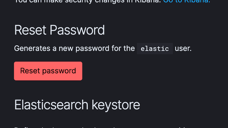 Elastic User And Password Fields