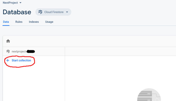 A screengrab of the console for setting up your Firebase project.