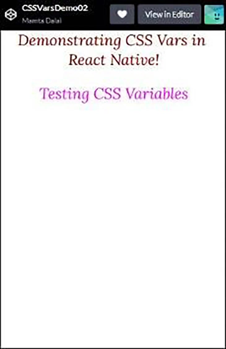Using CSS variables in React Native - LogRocket Blog (3) Using CSS variables in React Native - LogRocket Blog (3)