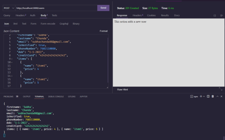 Understanding object validation with Joi in NestJS - LogRocket Blog (6) Understanding object validation with Joi in NestJS - LogRocket Blog (6)