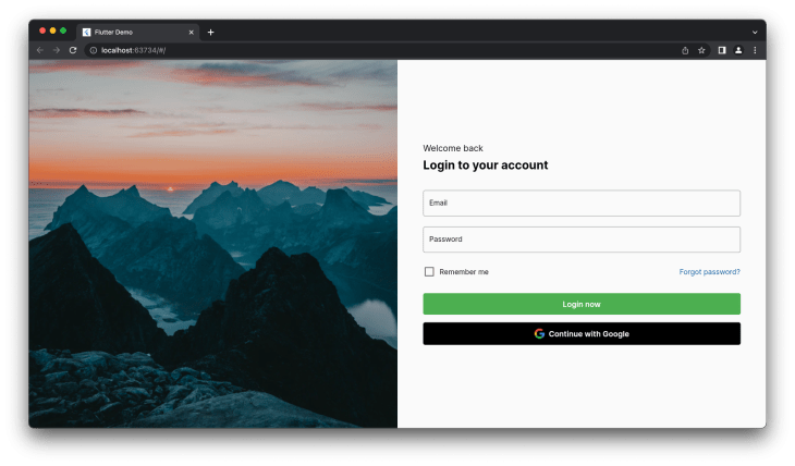 Building a responsive login page in Flutter - LogRocket Blog (8) Building a responsive login page in Flutter - LogRocket Blog (8)