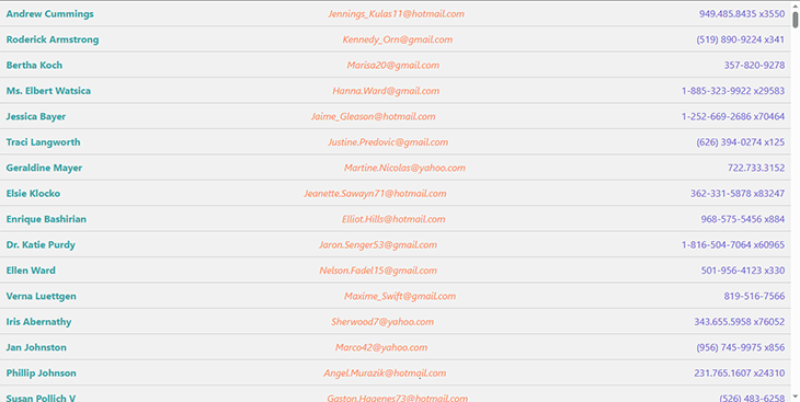 3 ways to render large datasets in React - LogRocket Blog (9) 3 ways to render large datasets in React - LogRocket Blog (9)