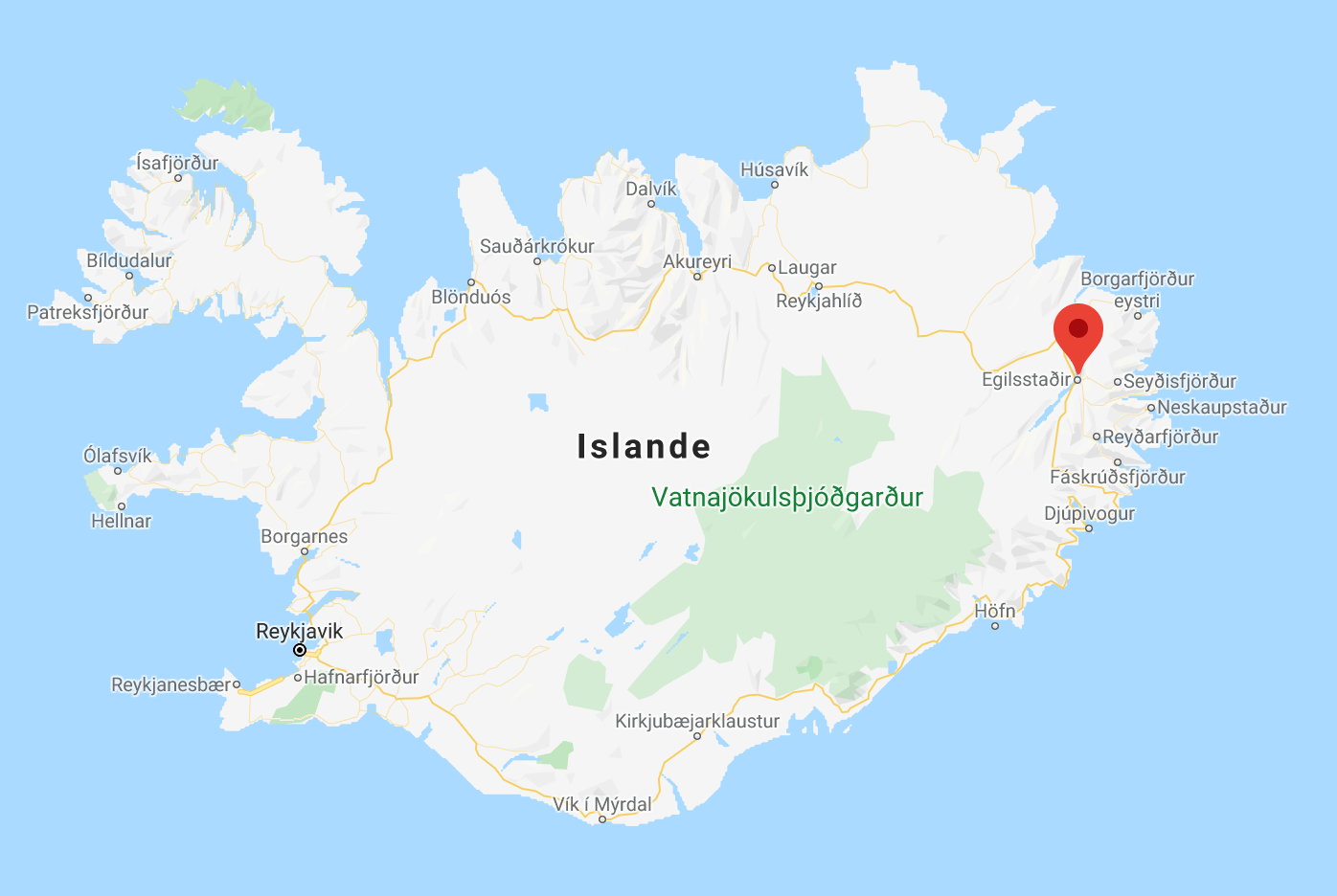 Position en Islande